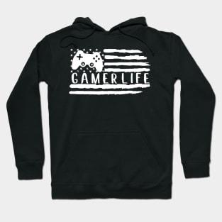 American gamer flag, gamer life design Hoodie
